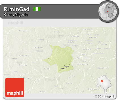 Physical 3D Map of RiminGad, lighten