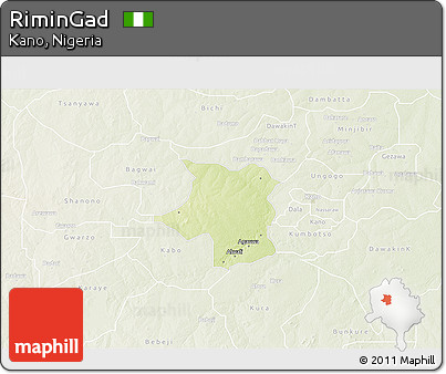 Physical 3D Map of RiminGad, lighten