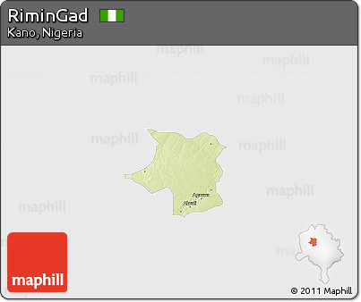 Physical 3D Map of RiminGad, single color outside
