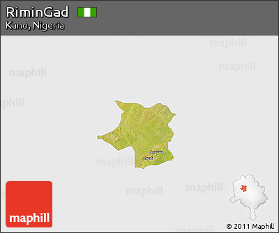 Satellite 3D Map of RiminGad, single color outside