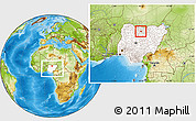 Physical Location Map of RiminGad, highlighted country, within the entire country