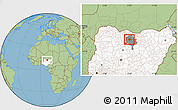Savanna Style Location Map of RiminGad, highlighted country, highlighted parent region