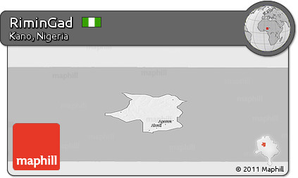 Gray Panoramic Map of RiminGad, single color outside