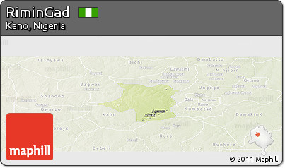Physical Panoramic Map of RiminGad, lighten