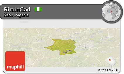 Satellite Panoramic Map of RiminGad, lighten