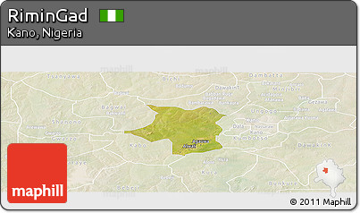Satellite Panoramic Map of RiminGad, lighten