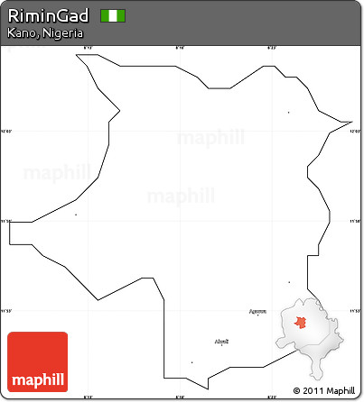 Blank Simple Map of RiminGad, cropped outside