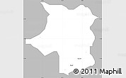 Gray Simple Map of RiminGad, single color outside