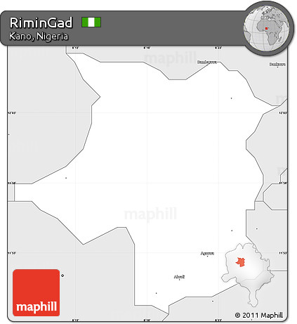 Silver Style Simple Map of RiminGad