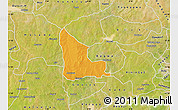 Political Map of Shanono, satellite outside