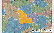 Political Map of Shanono, semi-desaturated