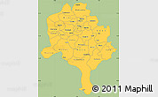 Savanna Style Simple Map of Kano, single color outside