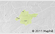 Physical 3D Map of Takai, lighten, desaturated