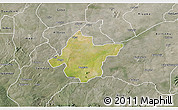 Satellite 3D Map of Takai, semi-desaturated
