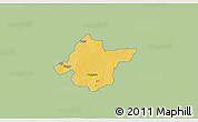 Savanna Style 3D Map of Takai, single color outside