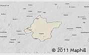 Shaded Relief 3D Map of Takai, desaturated