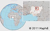Gray Location Map of Takai, highlighted country, highlighted parent region, within the entire country