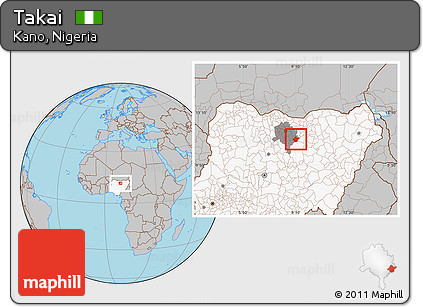 Gray Location Map of Takai, highlighted country, highlighted parent region