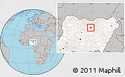 Gray Location Map of Takai, highlighted country