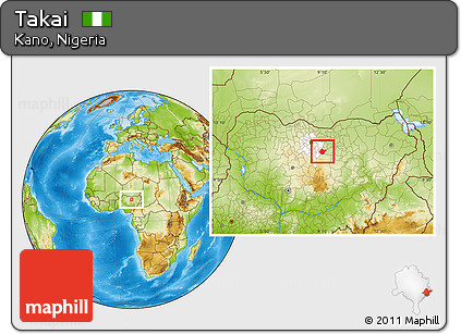 Physical Location Map of Takai, highlighted parent region