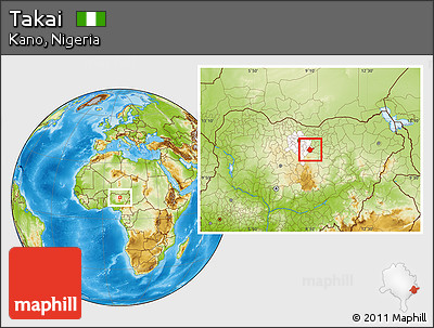 Physical Location Map of Takai, highlighted parent region