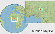 Savanna Style Location Map of Takai, highlighted parent region, within the entire country