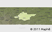 Physical Panoramic Map of Takai, darken