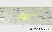 Physical Panoramic Map of Takai, semi-desaturated