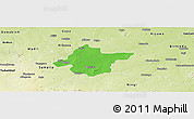 Political Panoramic Map of Takai, physical outside