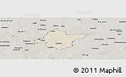 Shaded Relief Panoramic Map of Takai, semi-desaturated