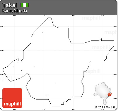 Blank Simple Map of Takai, cropped outside, no labels
