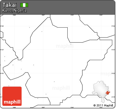 Blank Simple Map of Takai, no labels