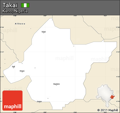 Classic Style Simple Map of Takai