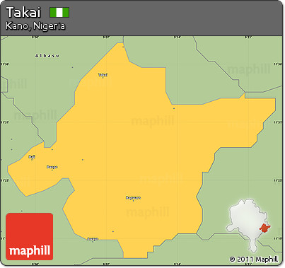 Savanna Style Simple Map of Takai