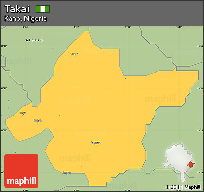 Savanna Style Simple Map of Takai