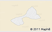 Classic Style 3D Map of Tsanyawa, single color outside