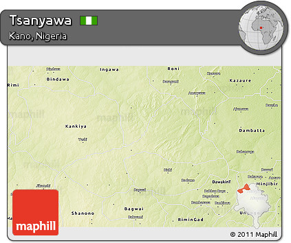 Physical 3D Map of Tsanyawa