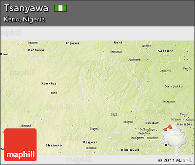 Physical 3D Map of Tsanyawa