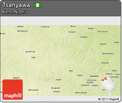 Physical 3D Map of Tsanyawa