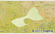 Physical 3D Map of Tsanyawa, satellite outside