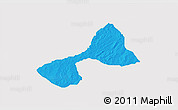 Political 3D Map of Tsanyawa, cropped outside