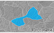 Political 3D Map of Tsanyawa, desaturated