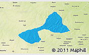 Political 3D Map of Tsanyawa, physical outside