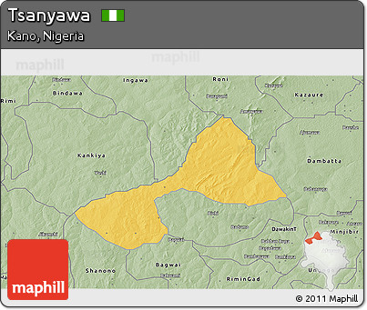 Savanna Style 3D Map of Tsanyawa