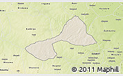 Shaded Relief 3D Map of Tsanyawa, physical outside