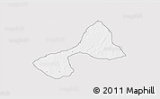 Silver Style 3D Map of Tsanyawa, single color outside