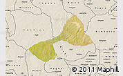 Satellite Map of Tsanyawa, shaded relief outside