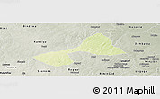 Physical Panoramic Map of Tsanyawa, semi-desaturated
