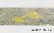 Satellite Panoramic Map of Tsanyawa, semi-desaturated