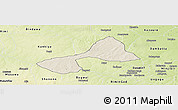 Shaded Relief Panoramic Map of Tsanyawa, physical outside